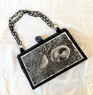 Handmade Nightmare Before Christmas Book Purse Smashed Together Skellington 10x6